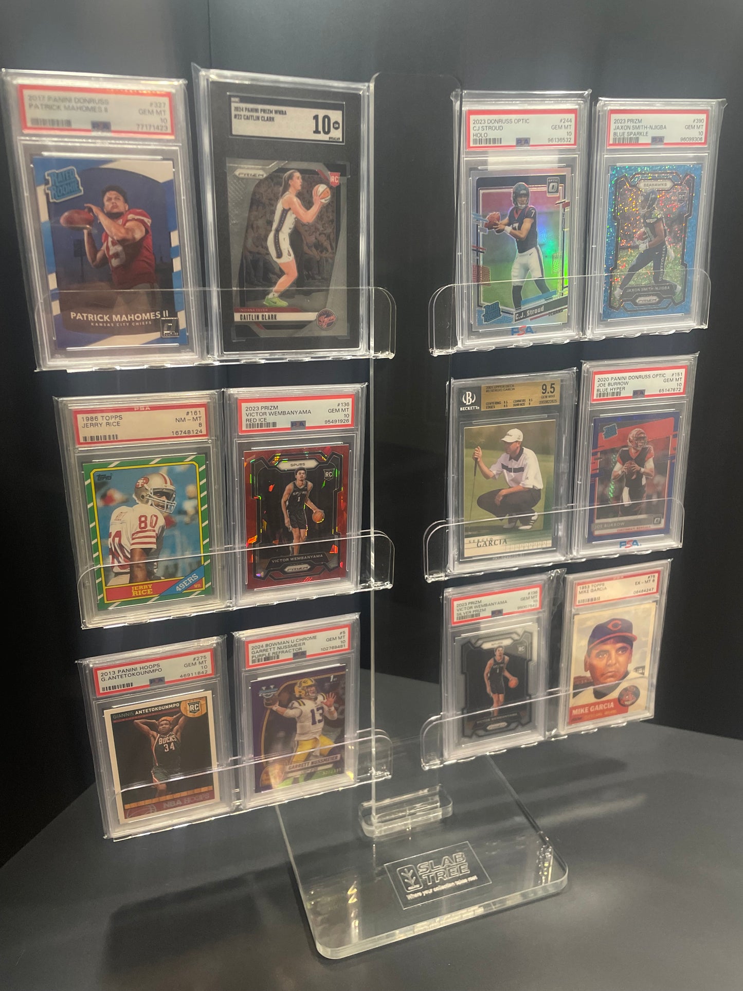 Slab Tree | Graded Card Display Stand for PSA, SGC, BGS, CGC & Raw Cards in 35pt. Magnetic Holders